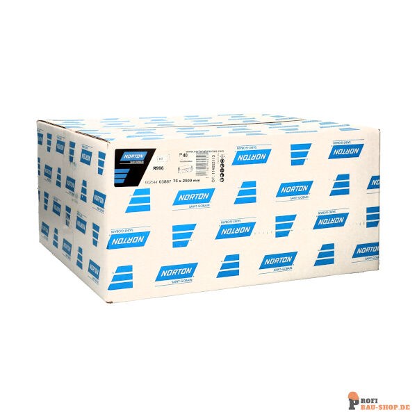 nortonschleifmittel/NORTON_schleifmittel_66254403887 Norton R996 Narrow Belts STEEL_NON-FERROUS P40 75.00x2500_136947